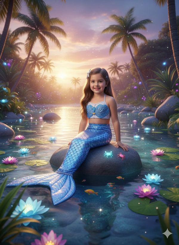 DISFRAZ SIRENA AZUL PREMIUM